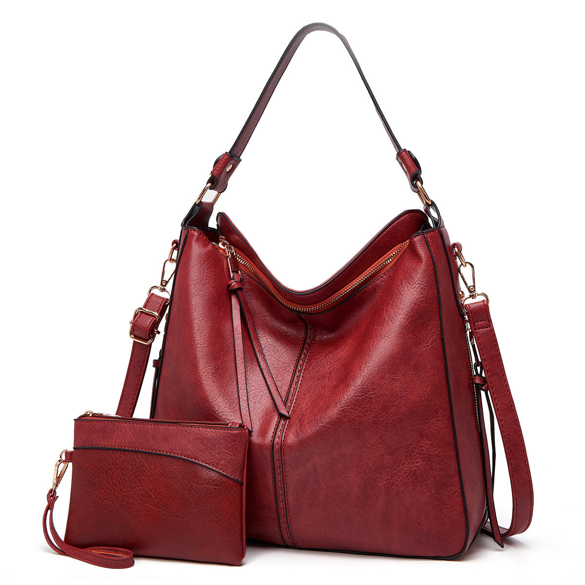 🔥Ne sono rimasti solo 10🔥Borsa tote antifurto in pelle Hobo di lusso+Portafoglio