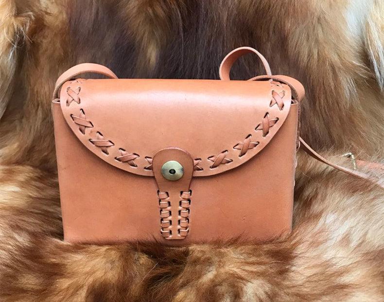 Piccola borsa a tracolla in pelle fatta a mano, borsa a mano, borsa a tracolla in pelle