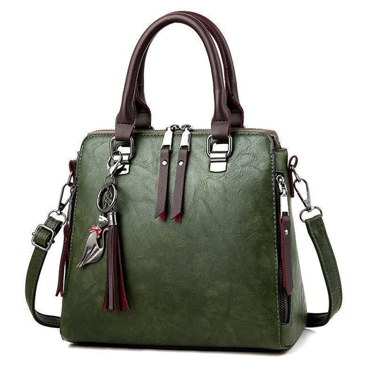 š„ Borsa a tracolla vintage in pelle cerata