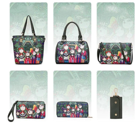 š„Vendita limitataļøāš„ Borsa personalizzata da 6 pezzi. Borsa da donna in pelle