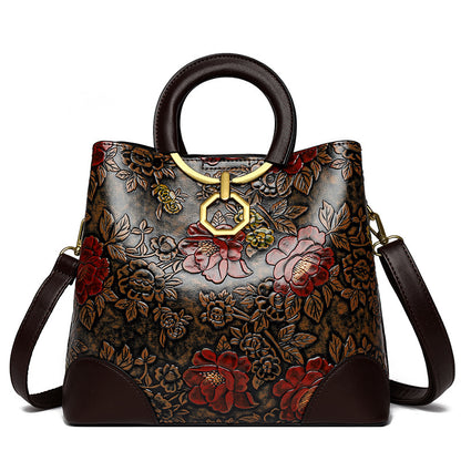 🔥Vendita limitata️‍🔥Borsa a tracolla versatile ed elegante con motivo in rilievo