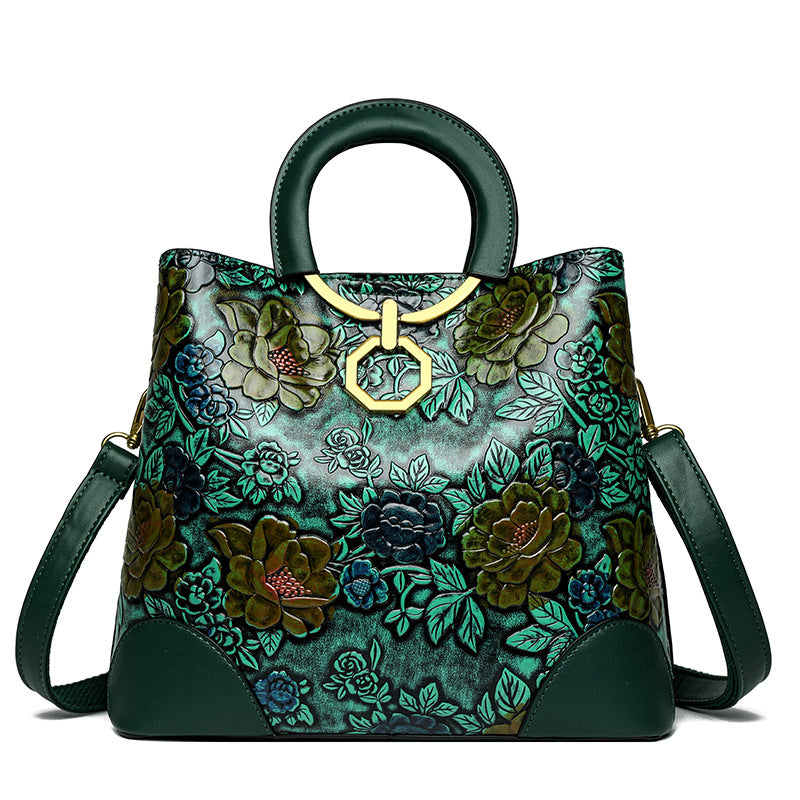 🔥Vendita limitata️‍🔥Borsa a tracolla versatile ed elegante con motivo in rilievo