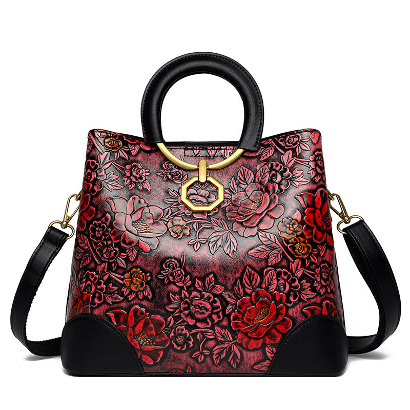🔥Vendita limitata️‍🔥Borsa a tracolla versatile ed elegante con motivo in rilievo