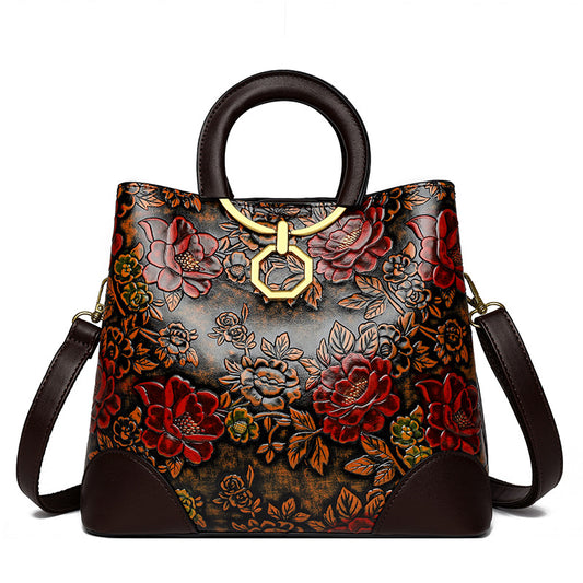 🔥Vendita limitata️‍🔥Borsa a tracolla versatile ed elegante con motivo in rilievo