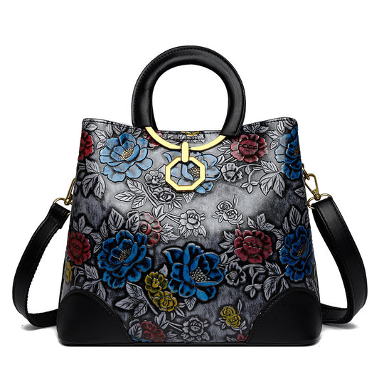 🔥Vendita limitata️‍🔥Borsa a tracolla versatile ed elegante con motivo in rilievo